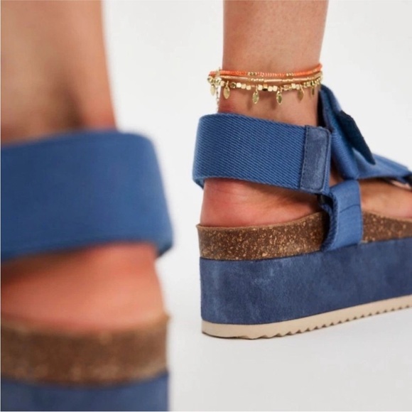 NEW Intentionally Blank Zona Platform Rule Breaker Remix Sandal in Blue - Picture 6 of 7